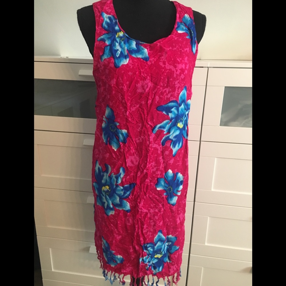 Beachwear Pink Blue & Yellow Dress